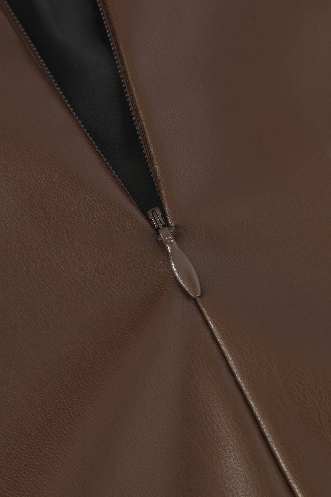 Lily Clothing - Wholesale Skirt - Women's - PU SPLIT LEATHER SKIRT HIGH WAIST ZIPPER SKIRT9