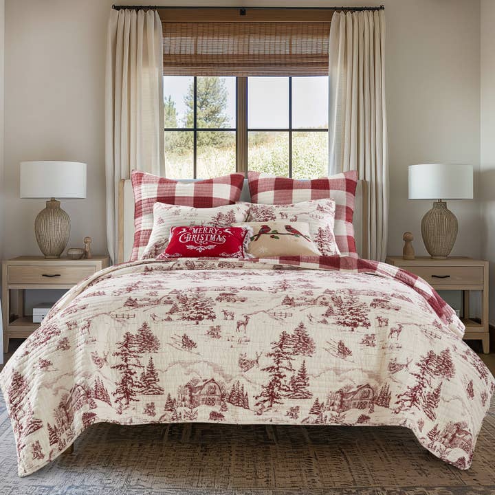 Levtex Home - Wholesale Bedding Set - Winter Sleigh Ride Quilt Set