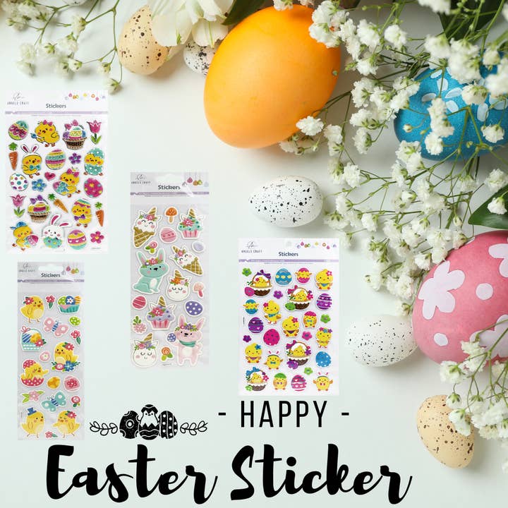 Angels Craft - Wholesale Sticker - Easter Sticker Collection - Puffy, Foil & More