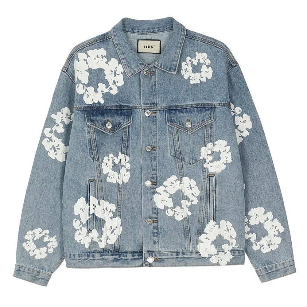 SALINA TRADING INC - Wholesale Top & Pant Set (NOT Loungewear) - Men's - Graffiti Print Denim Jacket And Jeans Set For Men0