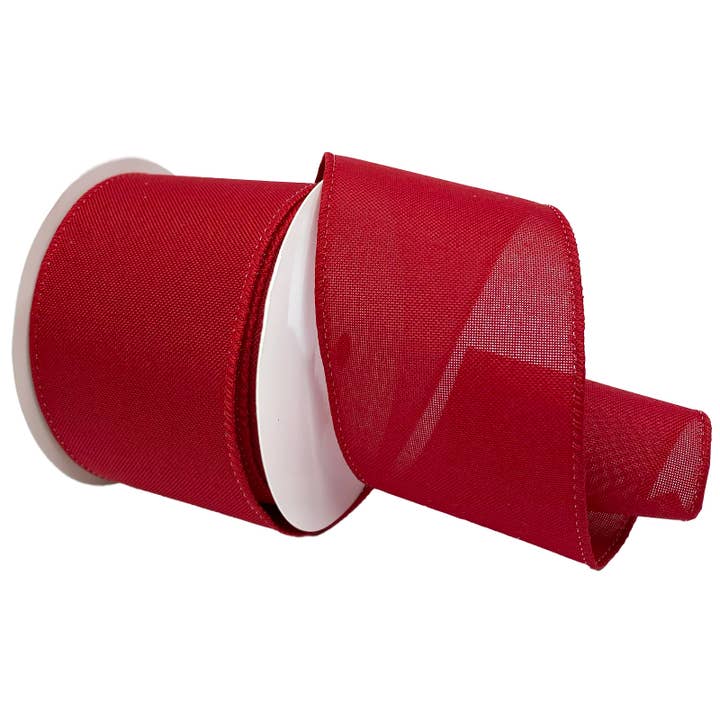 #7403 Juliana Linen Red (wired) - 2.5" x 10 yards for wholesale by Morex Ribbon