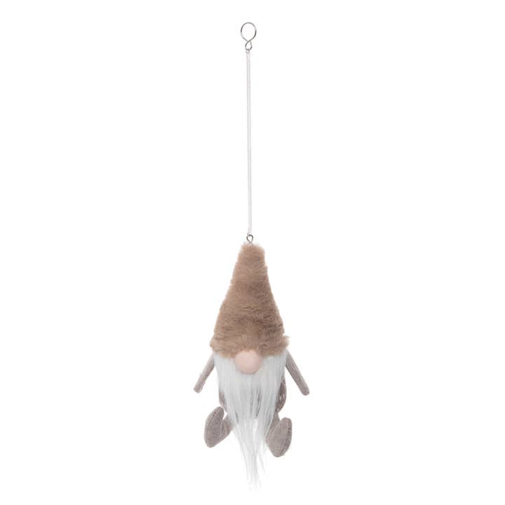 Christmas Taupe Gnome On Spring Ornament for wholesale by C&F Home