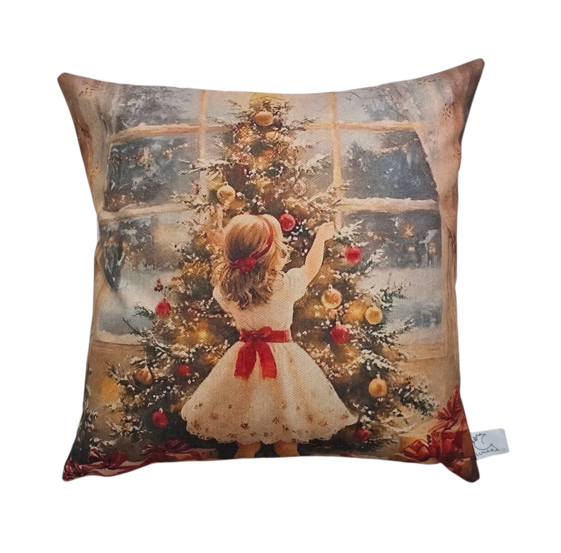 Lunaria Lab – wholesale Dekorativ kudde – Vintage Christmas Family kuddfodral9