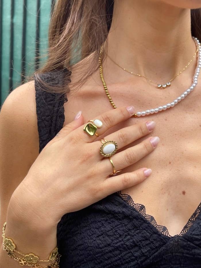 Stainless steel ring 424RX212 for wholesale by BYREN | ÉLINE L'ATELIER