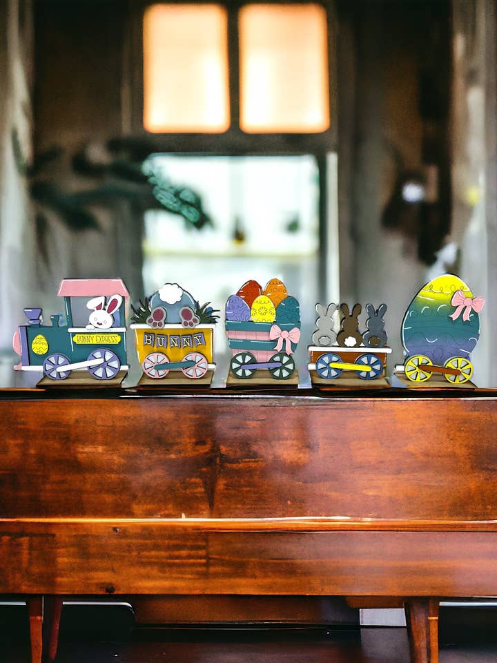 Kit DIY de coelhinho da Páscoa Motor de comboio por atacado de Rustic Home Co LLC