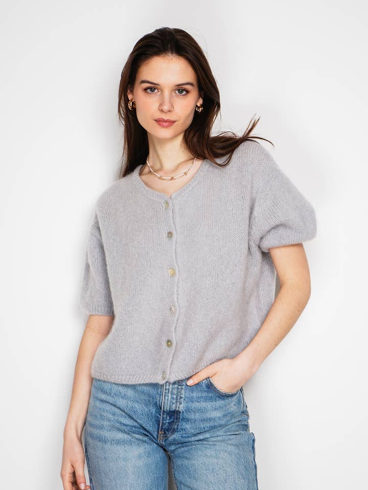 Kid mohair and wool vest 7529 for wholesale by NOELINE