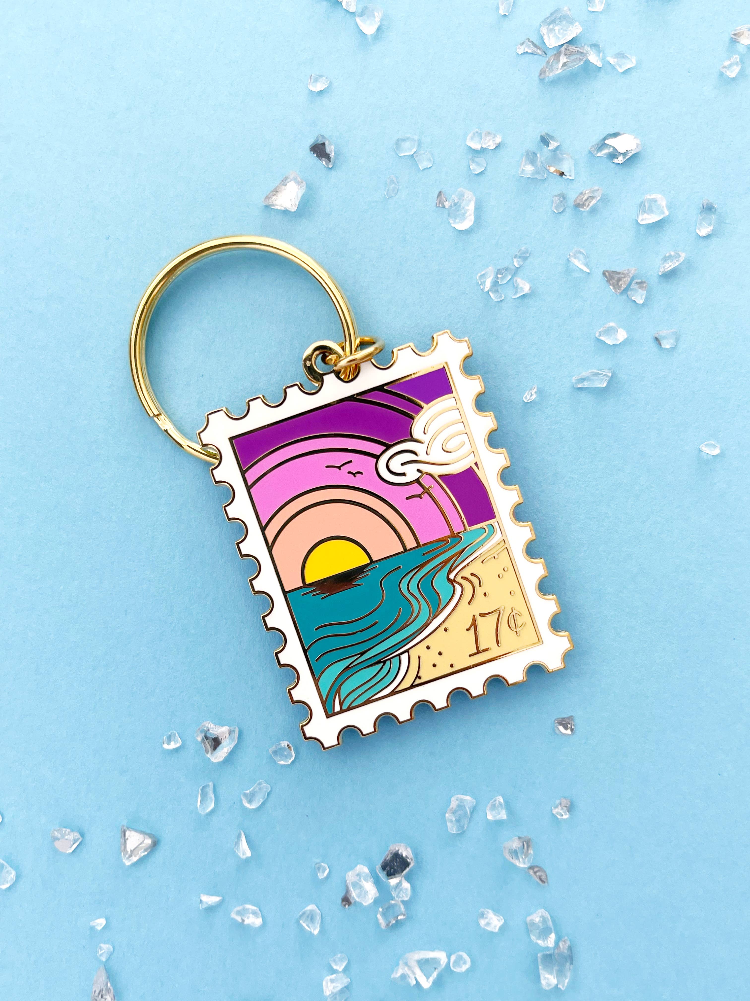 Sablewood Paper Company - Wholesale Keychain - Women's - Sunset Shore Enamel Keychain