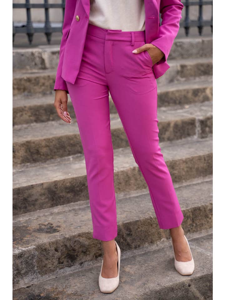 Attentif Paris - Wholesale Broek - Dames - Attentif Paris tijdloze high-waisted sigarettenbroek38