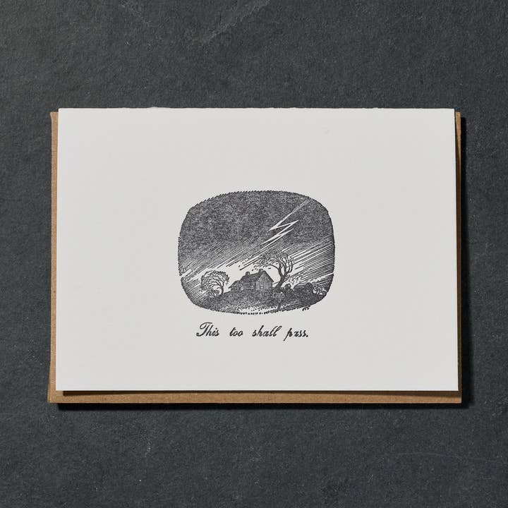 Etc. Letterpress - Wholesale Encouragement Card - This Too Shall Pass Card0