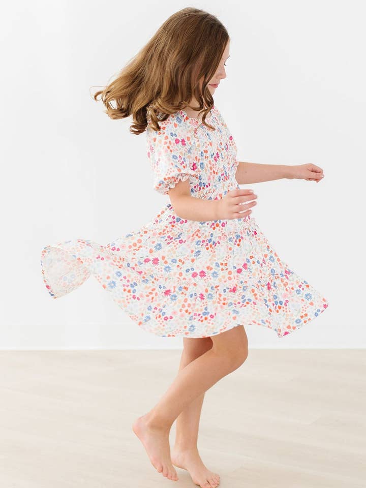 Mila & Rose - Wholesale Dress - Kids - Meadow Magic Smocked Ruffle Dress2