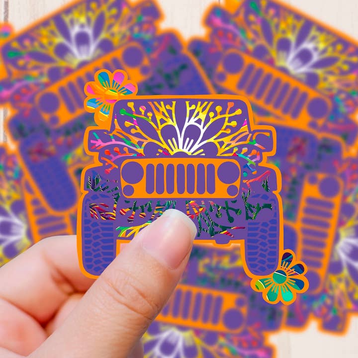 Graceful Darkness, LLC - Wholesale Sticker - Wrangler Mandala (Jeep Inspired), Vinyl Sticker