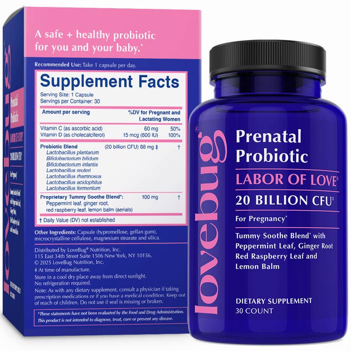 LoveBug Probiotics - Wholesale Pre-Natal Supplement - Maternity - Prenatal Probiotic - Tummy Sooth Formula