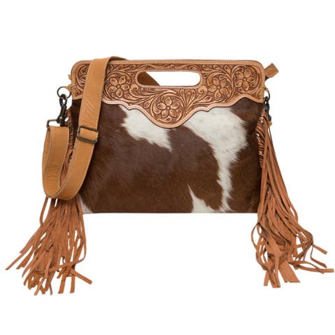 The Design Edge - Wholesale Shoulder Bag - Women's - Tooling Leather Cowhide Bag - AB03 - Cusco
