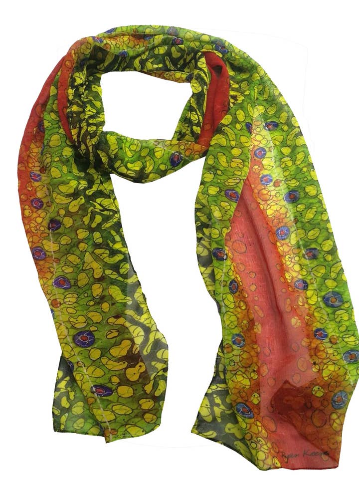 Fincognito Foulard en soie #2 Truite de Brook pour la vente par Cognito Brands, Inc.