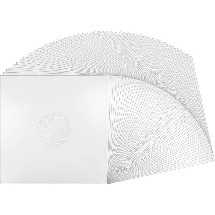 Square Deal Recordings & Supplies - Wholesale Craft Supplies - 12" White LP Vinyl Record Outer Jackets Covers with Hole5