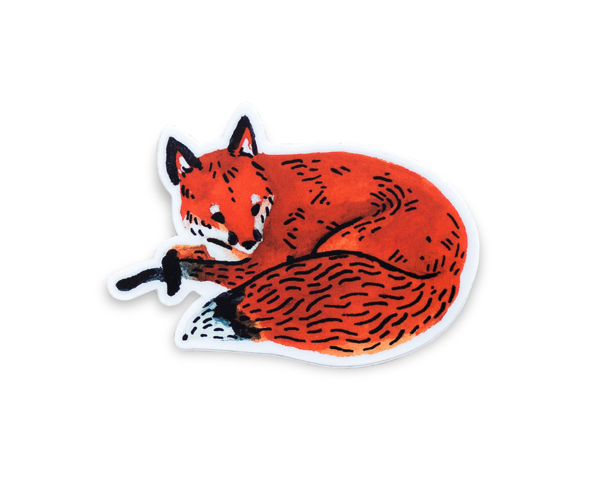 Wildship Studio - Vendita all'ingrosso Adesivo - Adesivo in vinile con volpe rossa3