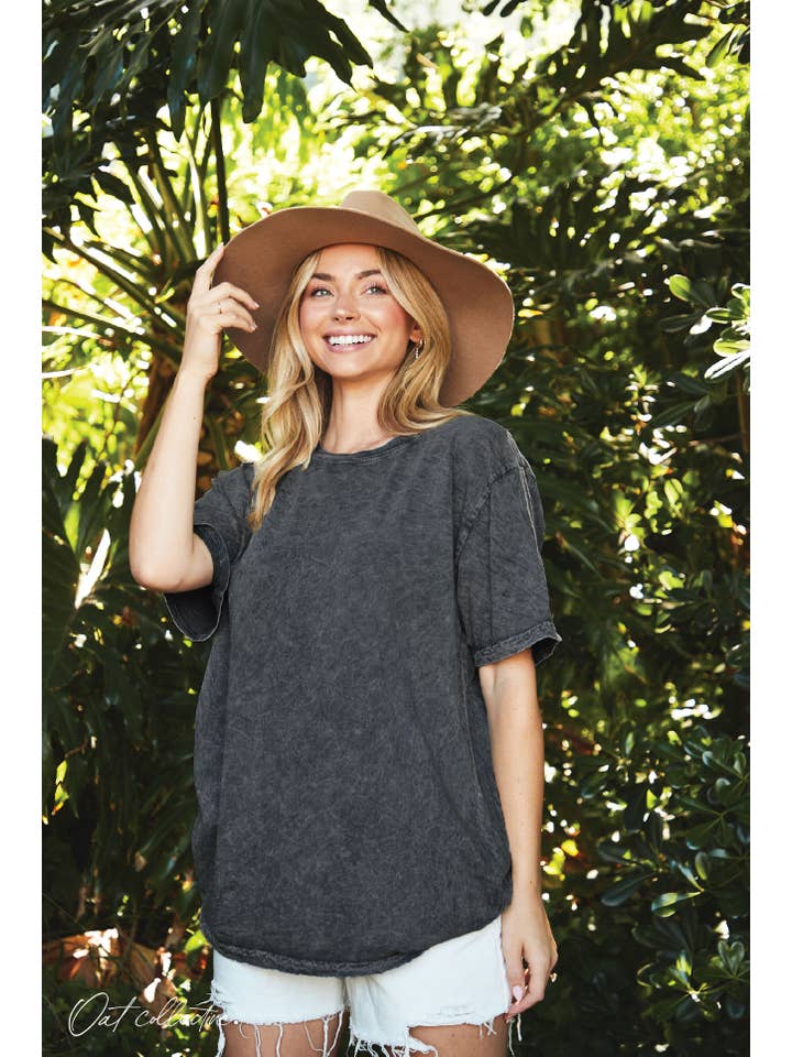 OAT COLLECTIVE - Wholesale T-Shirt - Women's - PREMIUM BASIC MINERAL Oversized Top4