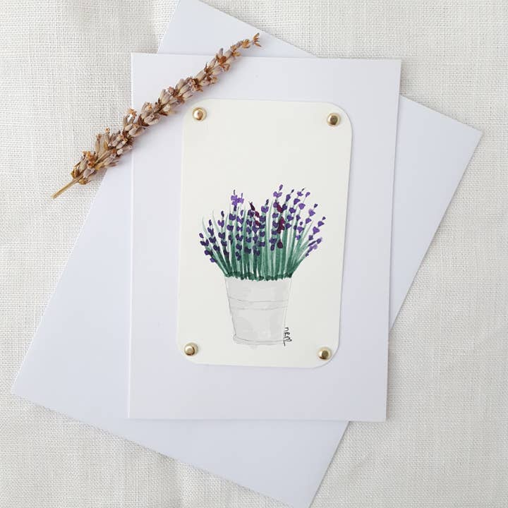 Carte-note Un bouquet de lavande pour la vente par Blue Rochelle