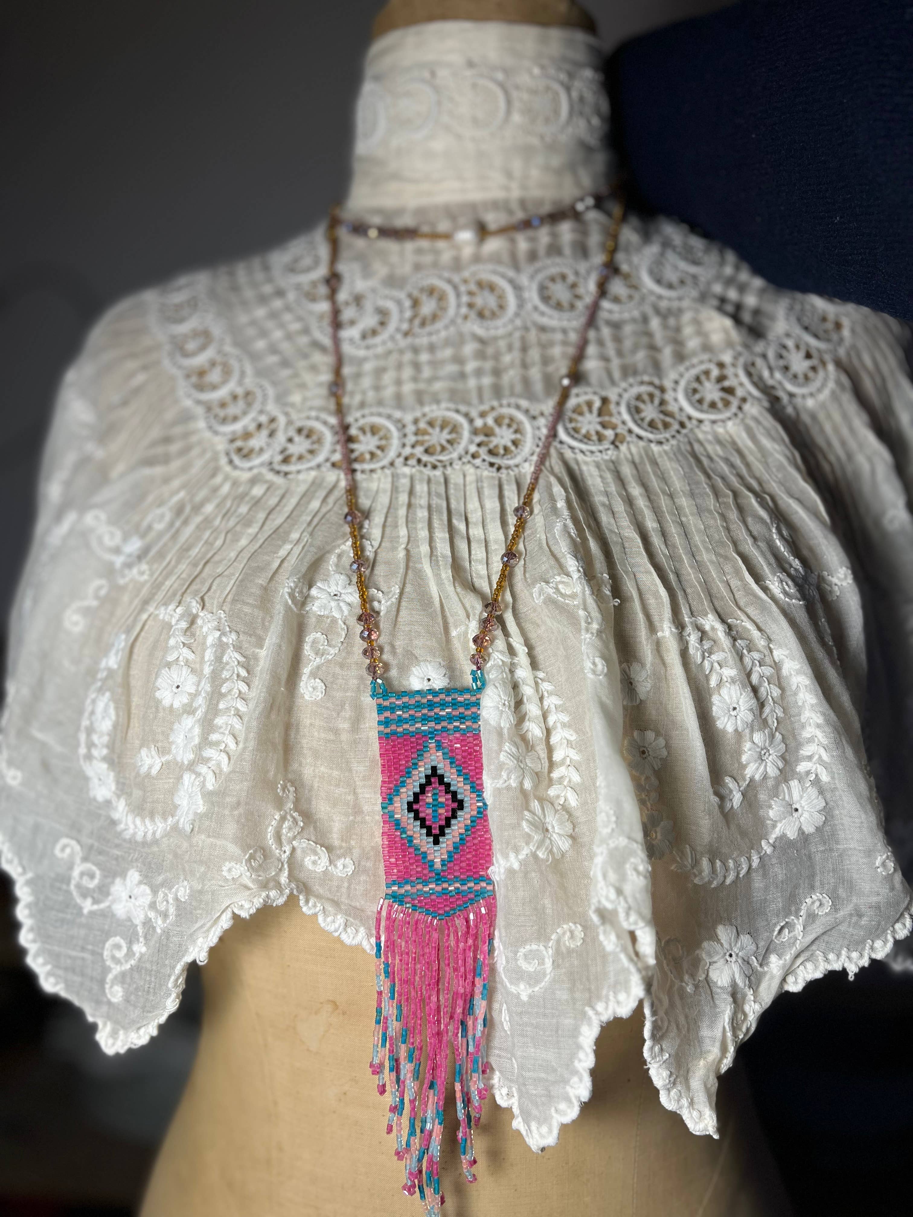 Flora Jane Paris - Wholesale Y-Neck/Lariat Necklace - DOUBLE ROW INDIAN PEARL NECKLACE18