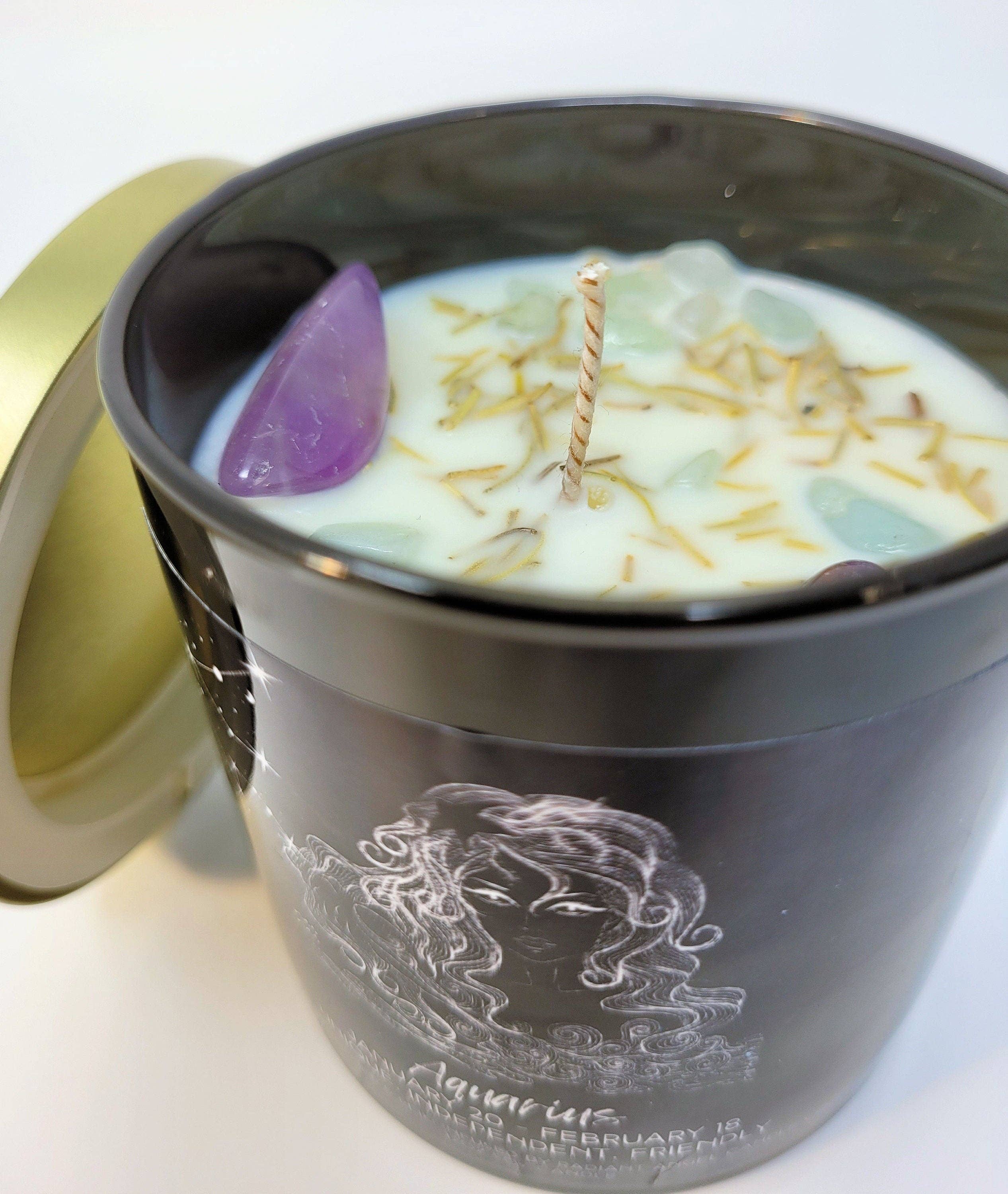 Radiant Angel Candle Co - Vendita all'ingrosso Candela in vasetto - Acquario, candela Acquario, Dea Acquario, Candela zodiacale2