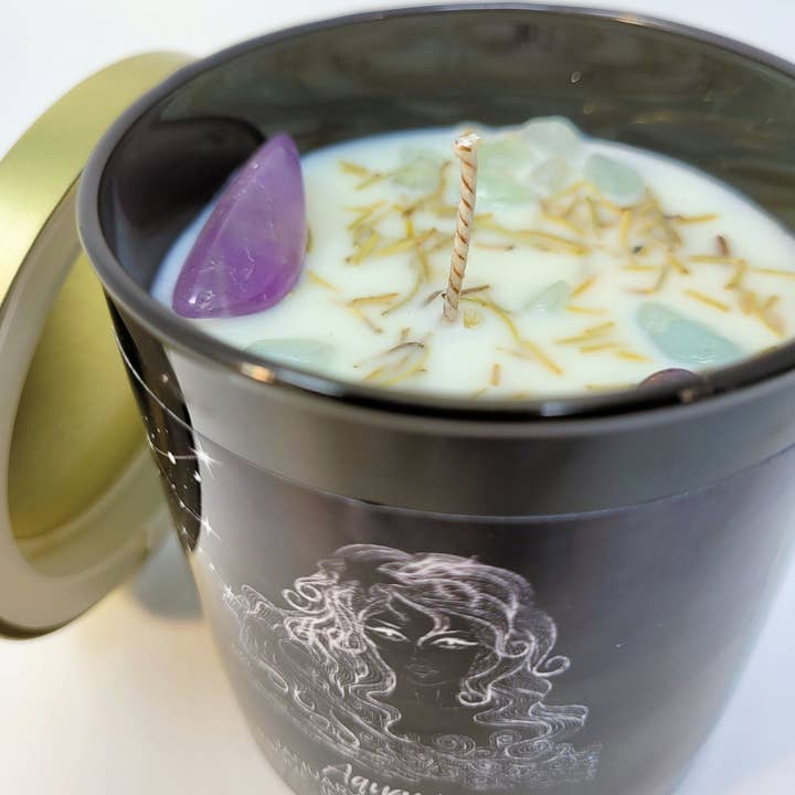 Radiant Angel Candle Co - Vendita all'ingrosso Candela in vasetto - Acquario, candela Acquario, Dea Acquario, Candela zodiacale2