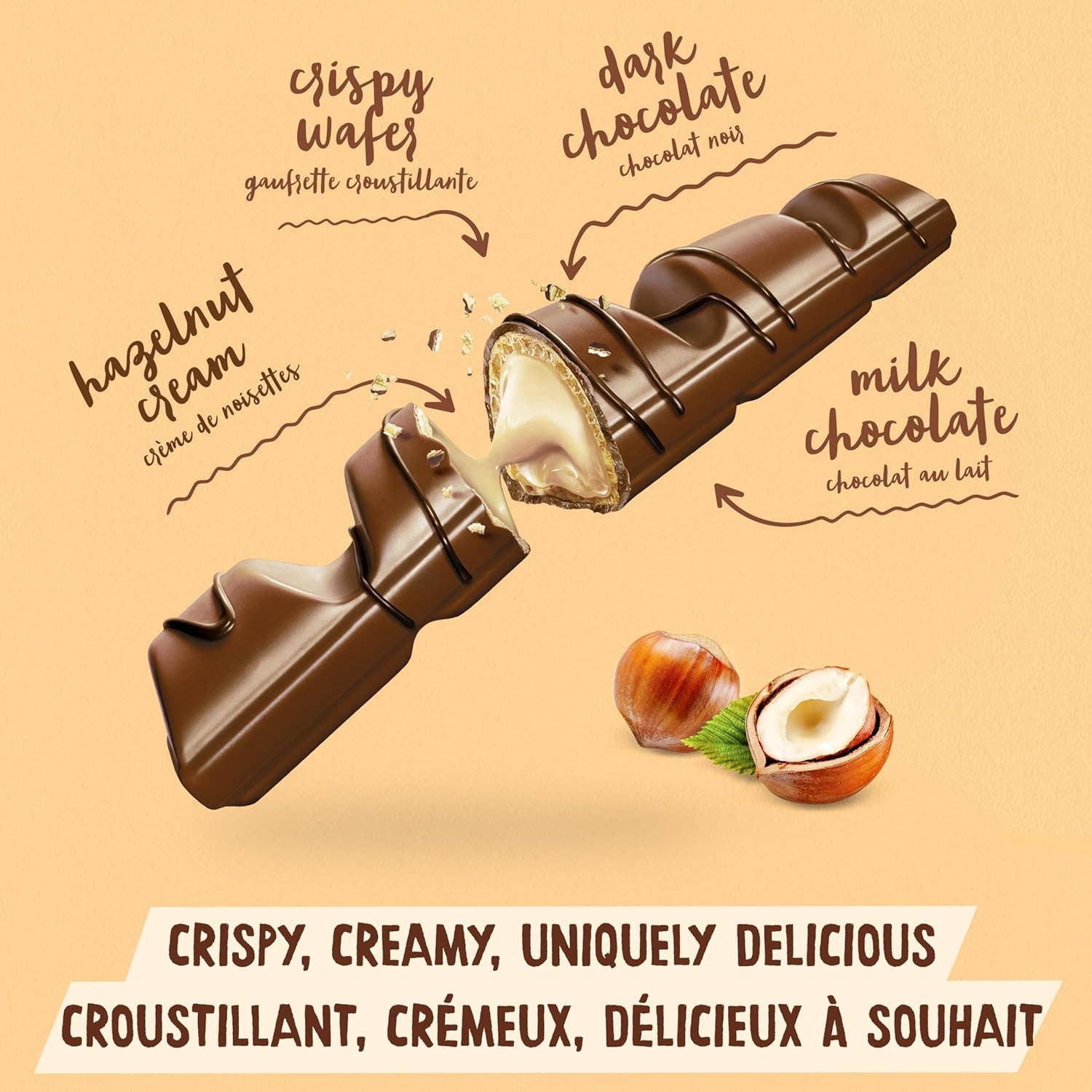Snacky Candy – wholesale Chokladkaka – Kinder Bueno Mjölkchoklad 20-pack 43 g3