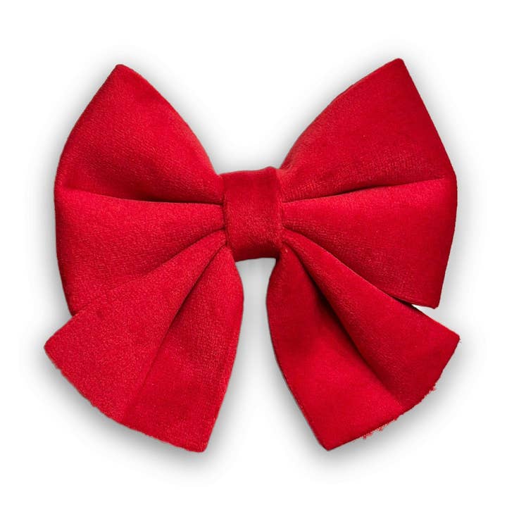 Sailor Bow - Red Velvet 💘 for wholesale by Mighty Pooch