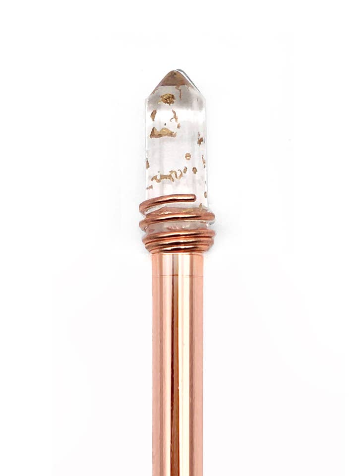 MYSTIC CRYSTAL PEN - GOLD QUARTZ/ROSE GOLD SET OF 8 for wholesale by SNIFTY