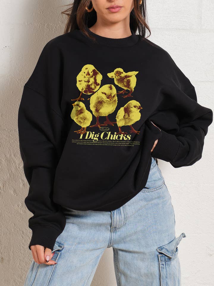 Black I Dig Chicks Jumper for wholesale on Faire0