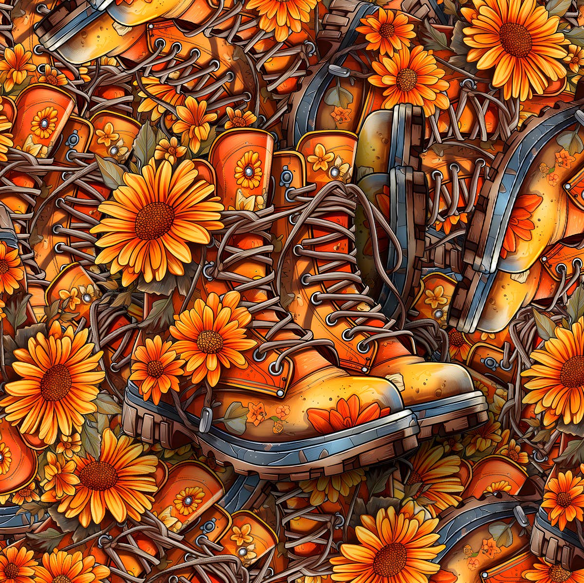 PiggyPrintStickers - Vendita all'ingrosso Adesivo - Adesivo Girasole | Design Stivali Hippie | Decalcomania in Vinile2