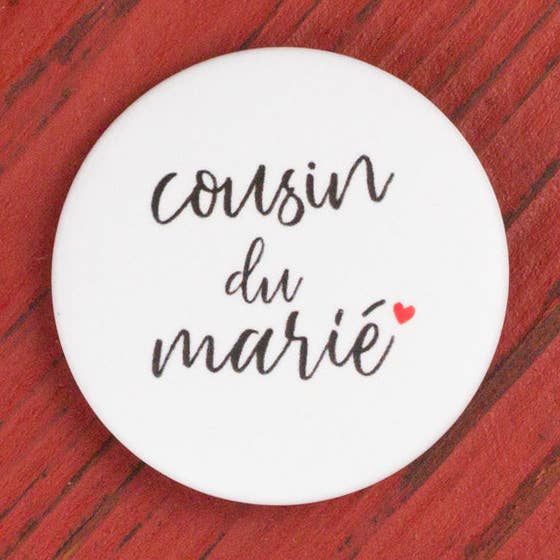 Cousin of the groom wedding badge for wholesale by Te Whaka