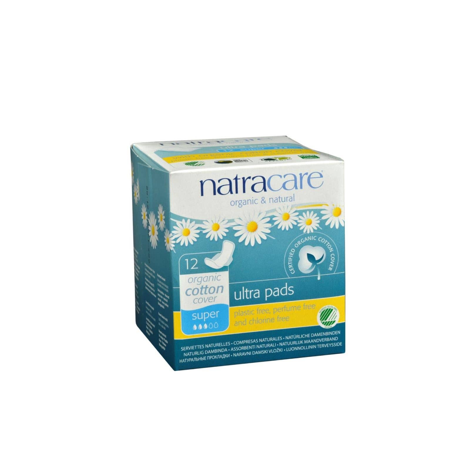 Everyday Supply Co - Wholesale Period Underwear - Women's - Natracare Organic Super Ultra Pads with Wings - 12 Pack