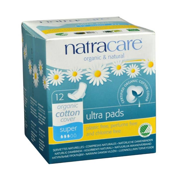 Natracare Organic Super Ultra Pads with Wings - 12 Pack for wholesale by Everyday Supply Co