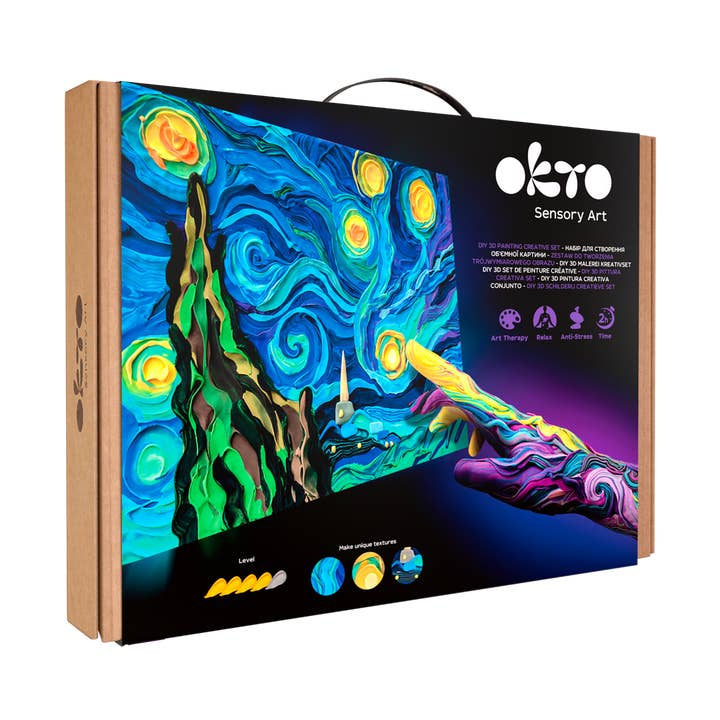OKTO Sensory Art 3D Painting “Starry Night” for wholesale by Fainotoys