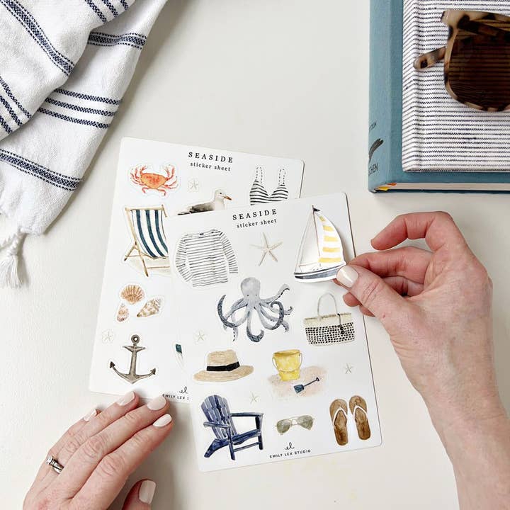 emily lex studio - Wholesale Sticker - seaside sticker sheets1