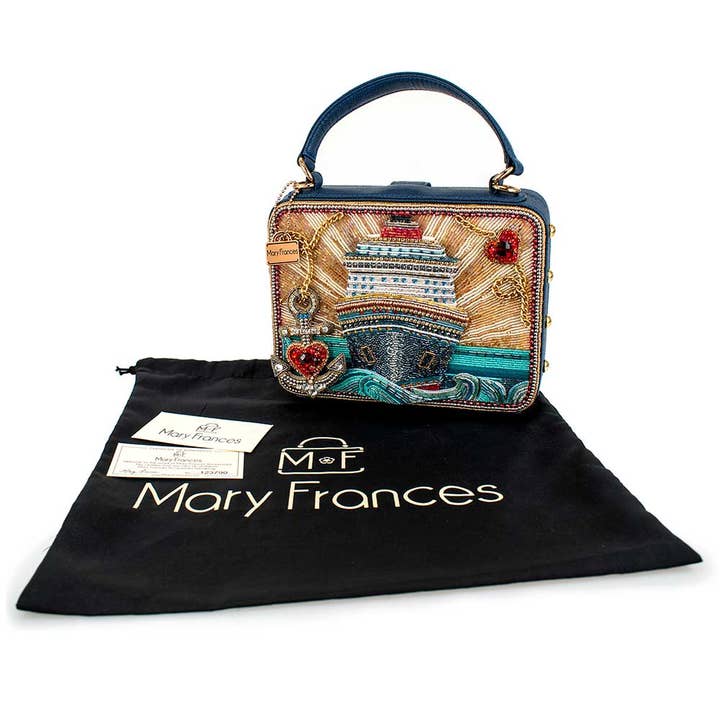 Mary Frances Accessories - Wholesale Top Handle Bag - Women's - Full Steam Ahead Beaded Cruise Ship Top Handle Handbag9