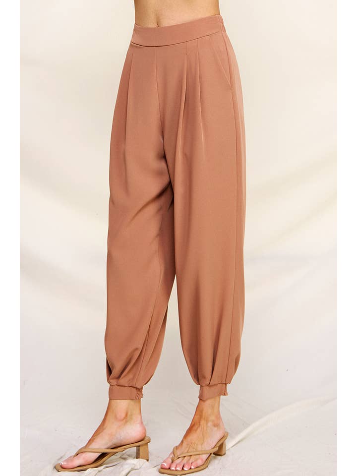 Allie Rose - Vendita all'ingrosso Pantalone - Donna - Pantaloni da jogging plissettati1