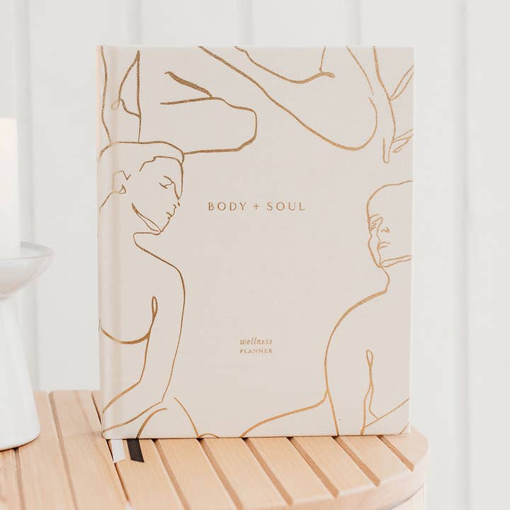 Blush And Gold – wholesale Journal/diary – Body + Soul (Cloth) Wellness Journal and Planner (Cloth)