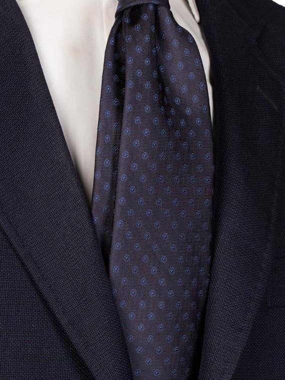 Gravata de Seda Azul Padrão Celeste 6254 por atacado de Graffeo Cravatte