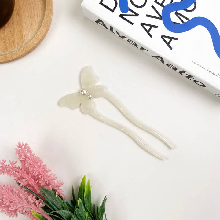 TheDivaSoap - Venta al por mayor Horquillas para el pelo - Horquilla de acetato Pearl Butterfly4
