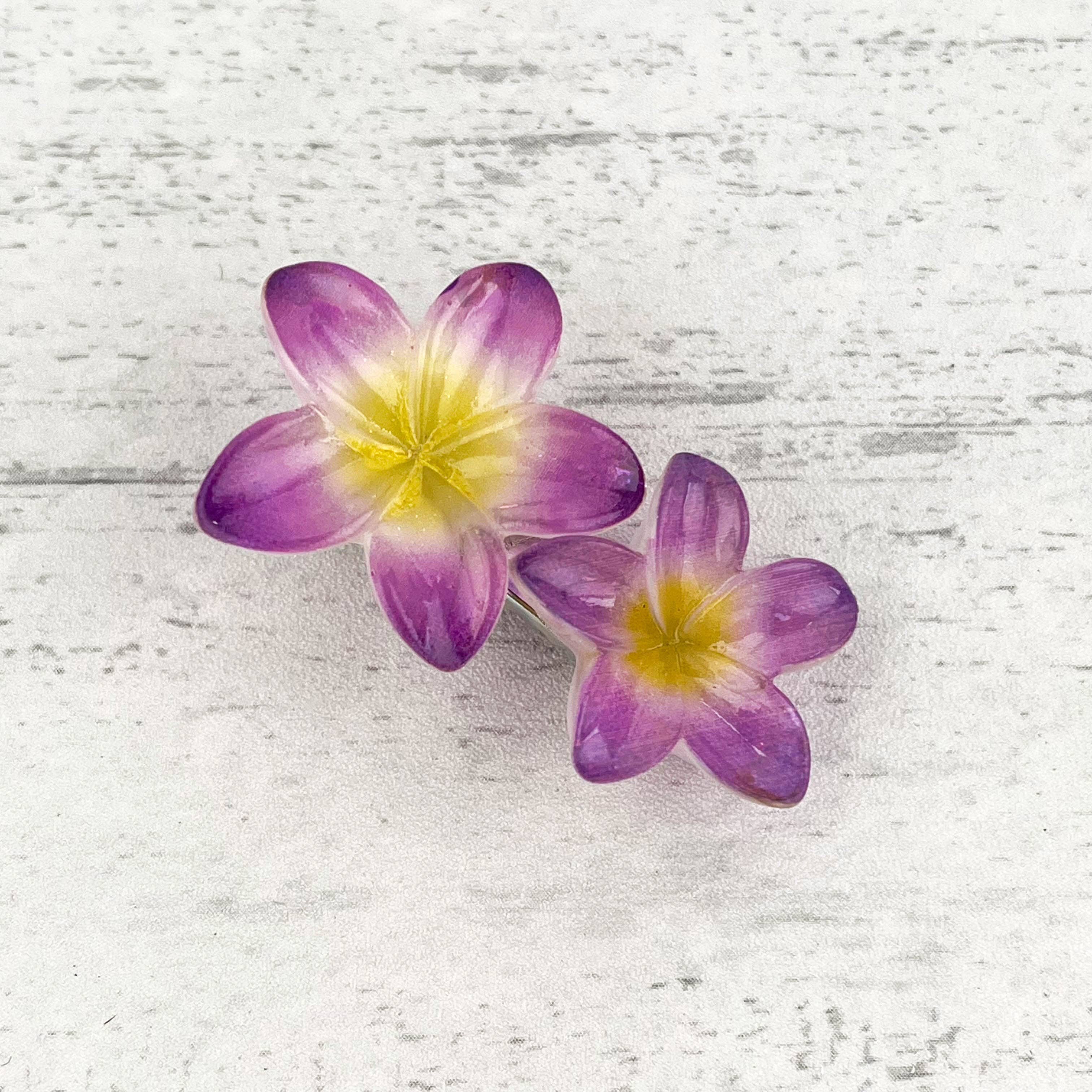 SoapElenGlen - Wholesale Hair Clip - Kids - Plumeria Duckbill Clip, Flower Hair Clip3