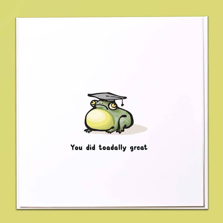 Tu as fait un travail crapaudément génial Carte de vœux pour la vente par The Crafty Giraffe