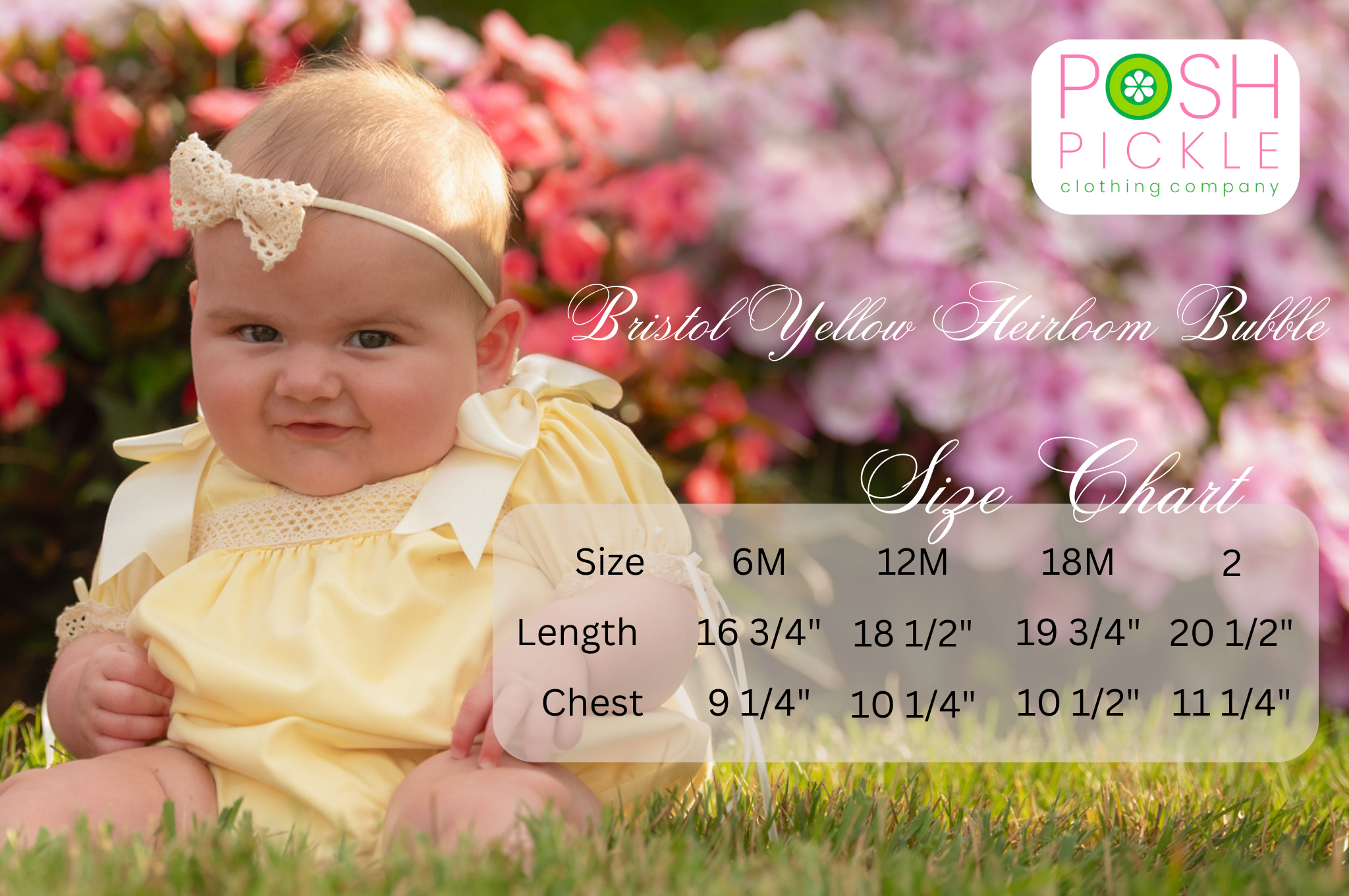 Posh Pickle - Wholesale Bodysuit (Non-Footed) - Baby - Bristol Yellow Heirloom Bubble11