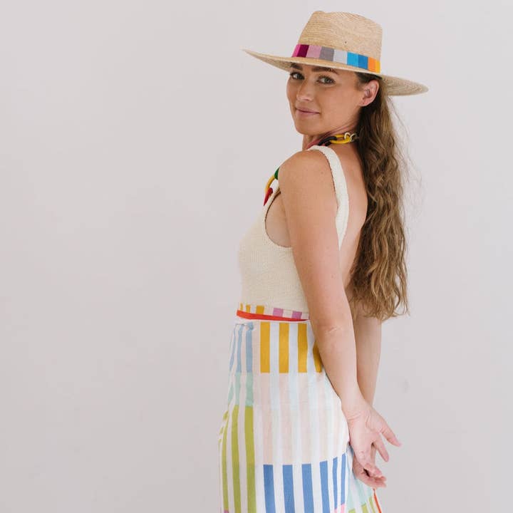 Sunshine Tienda - Wholesale Swim Cover Up - Women's - Rainbow Stripe Sarong