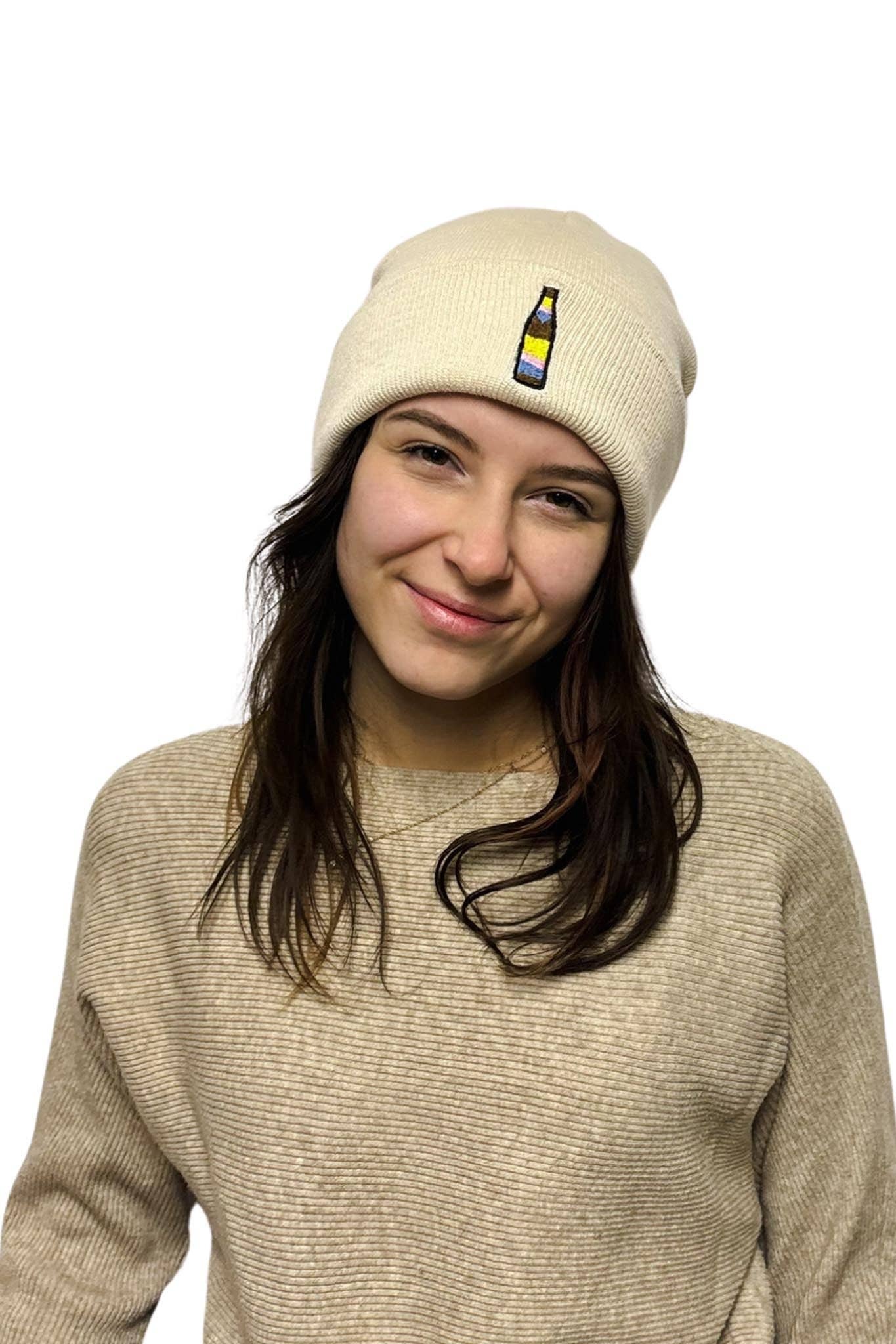 Fashion Drinks – Engroshandel Beanie - Unisex – Cola Mix | Broderet økologisk bomuldshat4