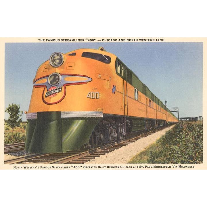 Train Streamliner Magnet RR-23 pour la vente par Found Image Press