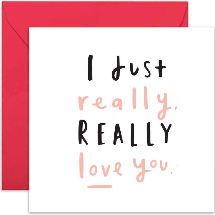 Really Love You Card - Valentine's Day - Anniversary Card for wholesale by Old English Company