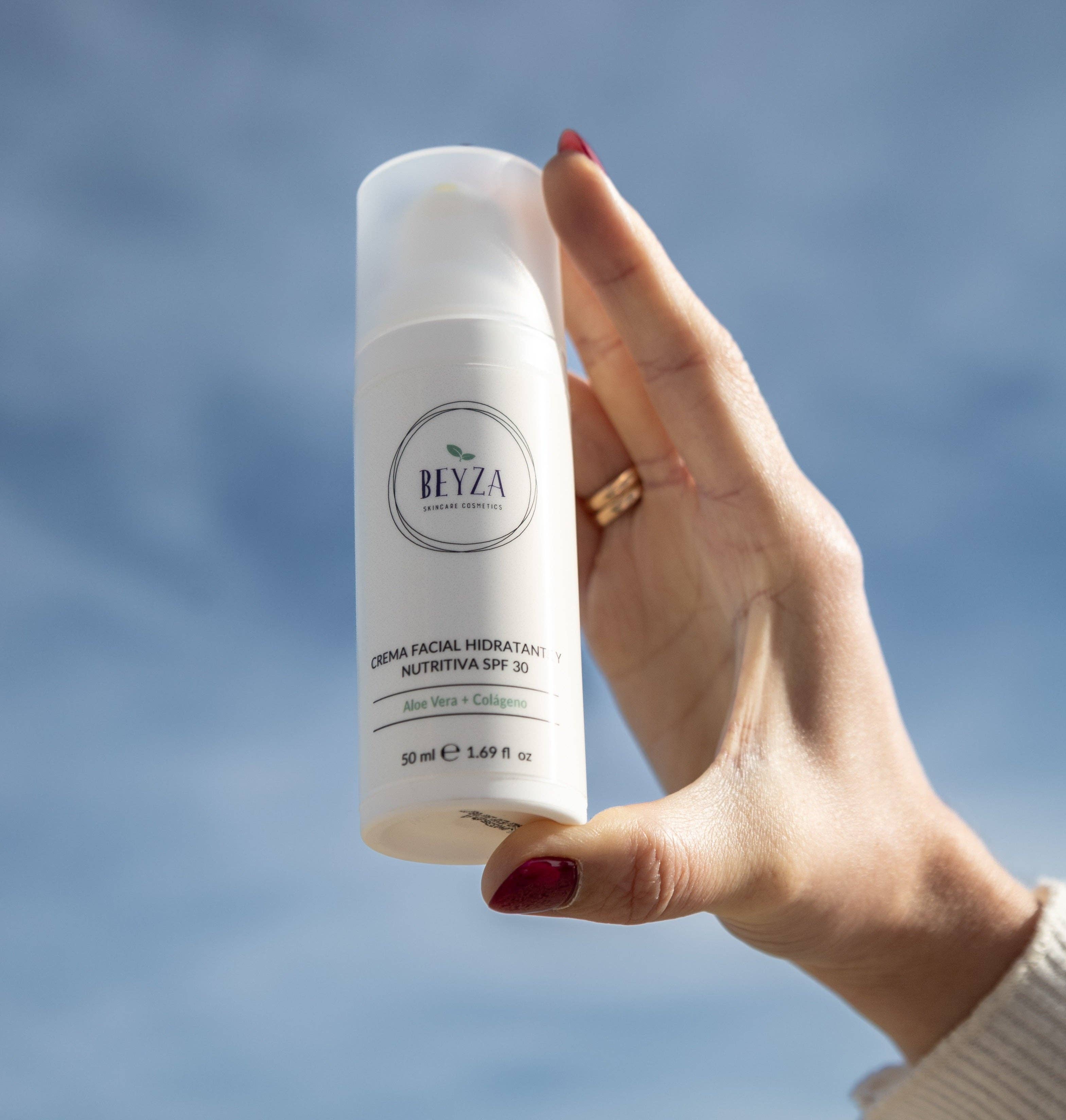 Beyza – Hidratante facial por atacado – Creme Facial com Aloe, Óleo de Abacate. FPS 30 - 50ml1