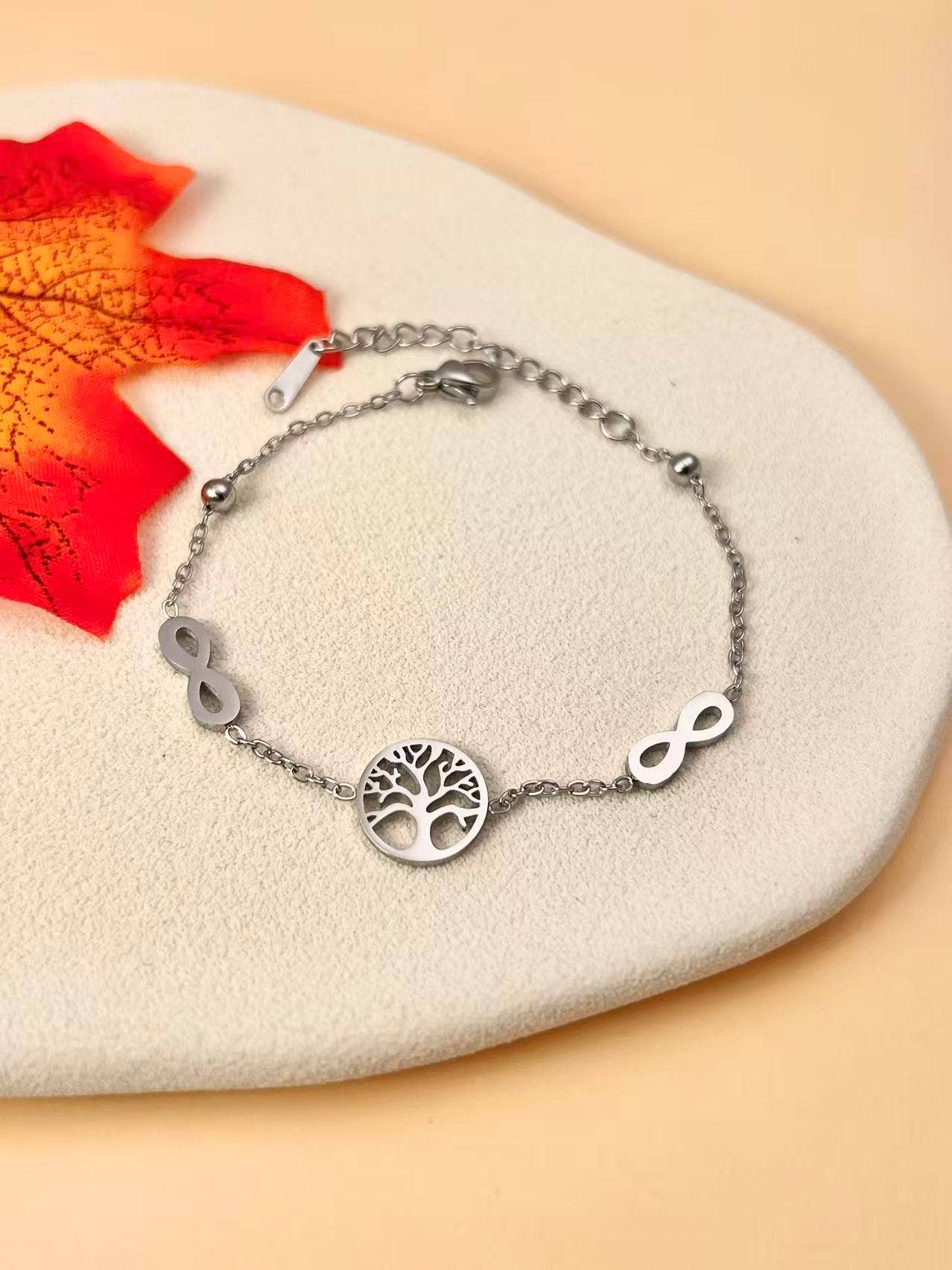 COSMOS - Wholesale Charm/Dangle Bracelet - Tree of Life Bracelet in Gold Stainless Steel0