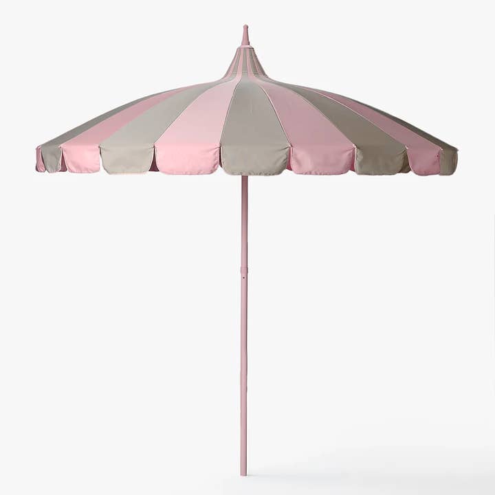 Gestreept Tuinparasol Roze/Beige streep voor groothandel op Faire